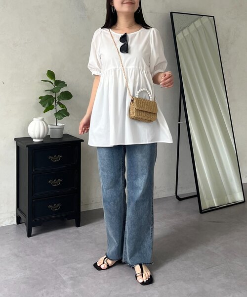prose verse(プロズヴェール)の「【セットアイテム】デニムビスチェ×ペプラムブラウス(シャツ/ブラウス・レディース・ホワイト系その他・MEDIUM/LARGE)」の15枚目の写真
