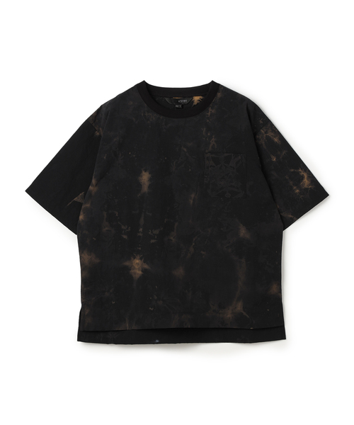 ATSURO TAYAMA(アツロウタヤマ)の「ムラ染め風プリントTシャツ(Tシャツ/カットソー・レディース・ネイビー/ブラック・M)」の6枚目の写真