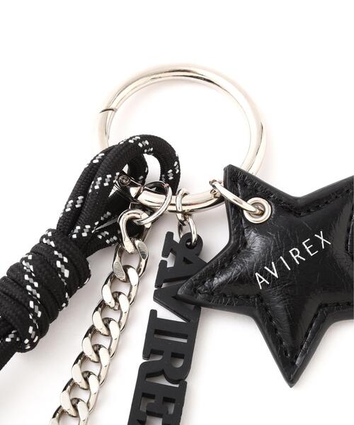 AVIREX（アヴィレックス）の「《直営店限定》VARSITY STAR KEY CHARM（キーホルダー・レディース・ブラック/レッド・F）」の4枚目の写真