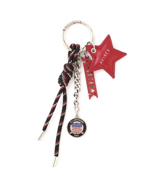 AVIREX（アヴィレックス）の「《直営店限定》VARSITY STAR KEY CHARM（キーホルダー・レディース・ブラック/レッド・F）」の12枚目の写真