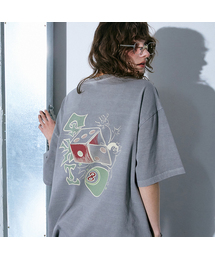 ポケットゲーマー ピグメント 半袖Tシャツ ストーングレー