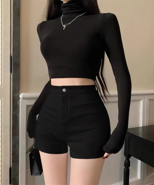 yuue' ( wear )(ユーイ)の「ハイウエストストレッチマイクロショートパンツ(その他パンツ・レディース・ブラック/ホワイト・M/L)」の10枚目の写真