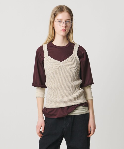 AEWEN MATOPH(イウエン マトフ)の「<AEWEN MATOPH>ミックスヤーン ニット キャミソール BEIGE(キャミソール・レディース・ベージュ・FREE)」の2枚目の写真