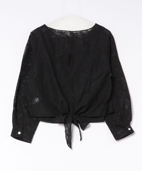 H.TOKYO NUIT（エイチトウキョウニュイ）の「バックリボンシアーフローラルブラウス（Tシャツ/カットソー・レディース・ホワイト/ブラック・FREE）」の3枚目の写真