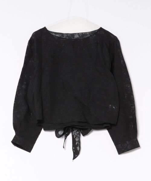 H.TOKYO NUIT（エイチトウキョウニュイ）の「バックリボンシアーフローラルブラウス（Tシャツ/カットソー・レディース・ホワイト/ブラック・FREE）」の6枚目の写真