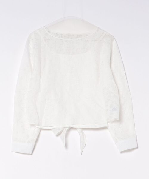H.TOKYO NUIT（エイチトウキョウニュイ）の「バックリボンシアーフローラルブラウス（Tシャツ/カットソー・レディース・ホワイト/ブラック・FREE）」の5枚目の写真