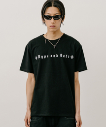 レタリングTシャツ_ブラック