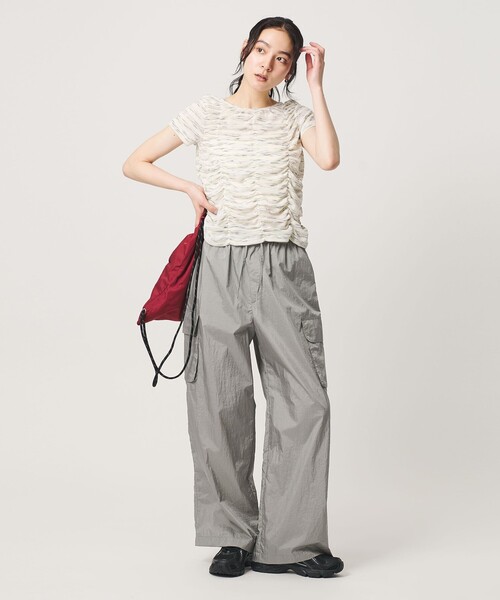 BEAUTY&YOUTH UNITED ARROWS(ビューティーアンドユースユナイテッドアローズ)の「ナイロン ドローストリング カーゴパンツ(カーゴパンツ・レディース・ライトグレー/ベージュ/ネイビー・M/S/XS)」の12枚目の写真
