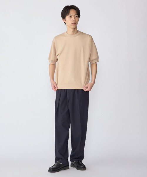 SHIPS(シップス)の「SHIPS: 〈手洗い可能〉和紙 クルーネック ニット Tシャツ(Tシャツ/カットソー・メンズ・ダークグレー/ベージュ/ロイヤルブルー・SMALL/MEDIUM/LARGE/X-LARGE)」の6枚目の写真