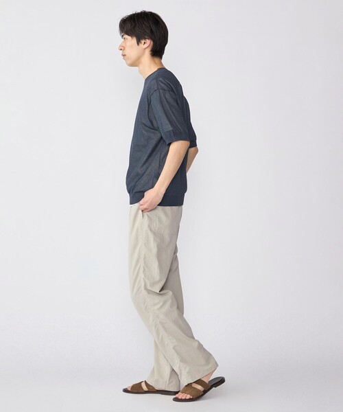 SHIPS(シップス)の「SHIPS: 〈手洗い可能〉和紙 クルーネック ニット Tシャツ(Tシャツ/カットソー・メンズ・ダークグレー/ベージュ/ロイヤルブルー・SMALL/MEDIUM/LARGE/X-LARGE)」の8枚目の写真