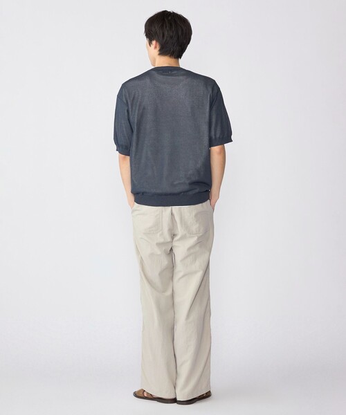 SHIPS(シップス)の「SHIPS: 〈手洗い可能〉和紙 クルーネック ニット Tシャツ(Tシャツ/カットソー・メンズ・ダークグレー/ベージュ/ロイヤルブルー・SMALL/MEDIUM/LARGE/X-LARGE)」の9枚目の写真