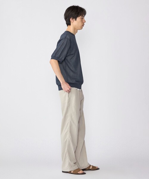 SHIPS(シップス)の「SHIPS: 〈手洗い可能〉和紙 クルーネック ニット Tシャツ(Tシャツ/カットソー・メンズ・ダークグレー/ベージュ/ロイヤルブルー・SMALL/MEDIUM/LARGE/X-LARGE)」の10枚目の写真