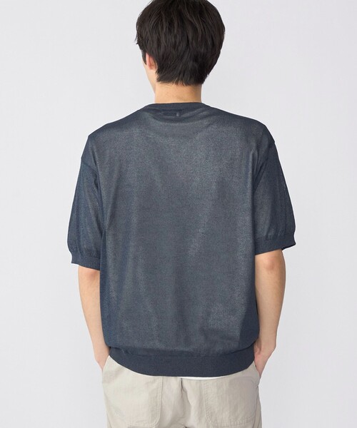 SHIPS(シップス)の「SHIPS: 〈手洗い可能〉和紙 クルーネック ニット Tシャツ(Tシャツ/カットソー・メンズ・ダークグレー/ベージュ/ロイヤルブルー・SMALL/MEDIUM/LARGE/X-LARGE)」の13枚目の写真