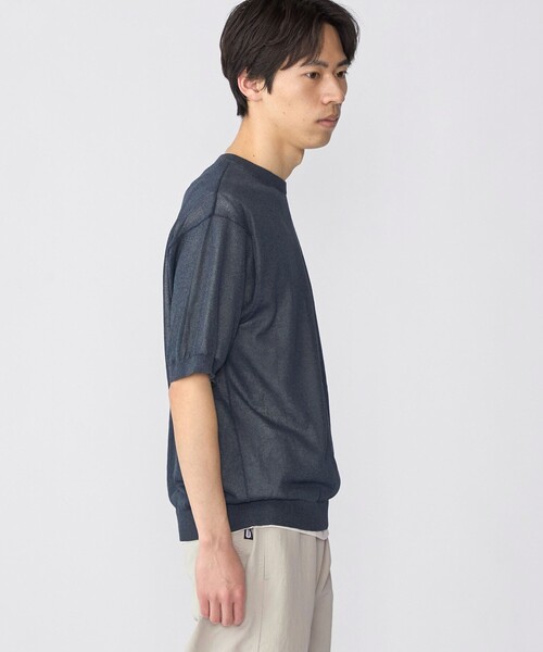 SHIPS(シップス)の「SHIPS: 〈手洗い可能〉和紙 クルーネック ニット Tシャツ(Tシャツ/カットソー・メンズ・ダークグレー/ベージュ/ロイヤルブルー・SMALL/MEDIUM/LARGE/X-LARGE)」の14枚目の写真