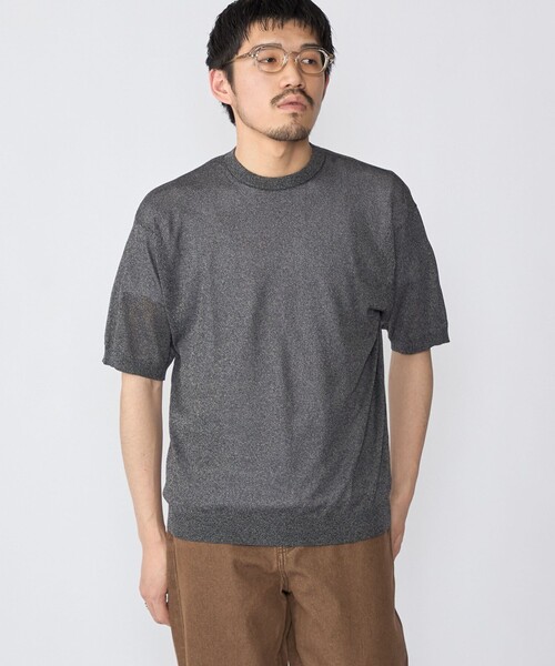 SHIPS(シップス)の「SHIPS: 〈手洗い可能〉和紙 クルーネック ニット Tシャツ(Tシャツ/カットソー・メンズ・ダークグレー/ベージュ/ロイヤルブルー・SMALL/MEDIUM/LARGE/X-LARGE)」の15枚目の写真