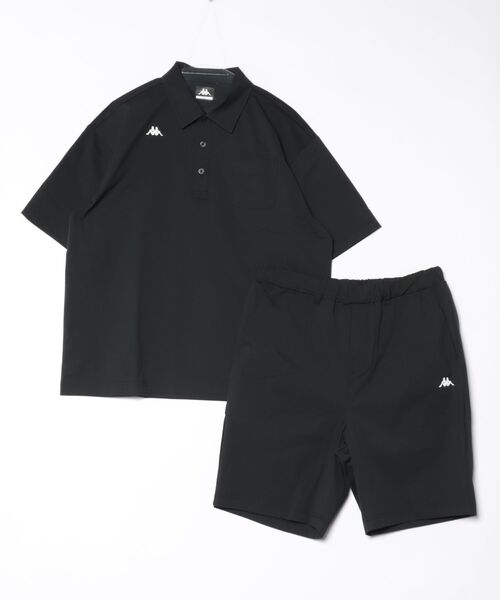 Kappa(カッパ)の「【Kappa/カッパ】PEARTEX素材 ポロシャツ+ショーツセットアップ ゴルフ アウトドア 普段着(セットアップ・メンズ・ブラック/ベージュ・X-LARGE/LARGE/MEDIUM)」の5枚目の写真