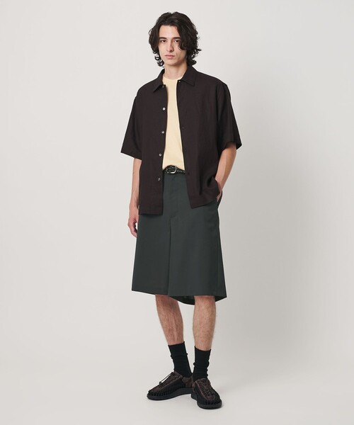 Thingless(シングレス)の「<Thingless>ワイド ショーツ(その他パンツ・メンズ・ダークグレー/ブラック・M/L/S)」の2枚目の写真
