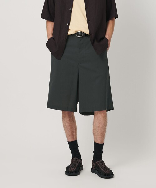 Thingless(シングレス)の「<Thingless>ワイド ショーツ(その他パンツ・メンズ・ダークグレー/ブラック・M/L/S)」の4枚目の写真