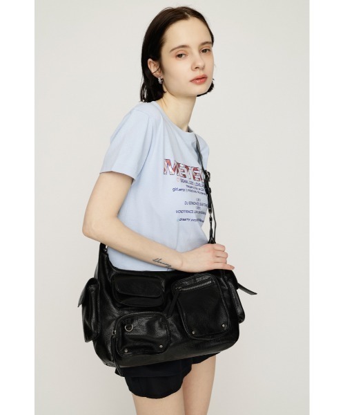 SLY(スライ)の「MANY PK SHOULDER BAG メニーポケットショルダーバッグ 夏服(ショルダーバッグ・レディース・ライトベージュ/ブラック・FREE)」の5枚目の写真