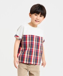 COMME CA ISM（コムサイズム）の「マドラスチェック 半袖Tシャツ（Tシャツ/カットソー）」
