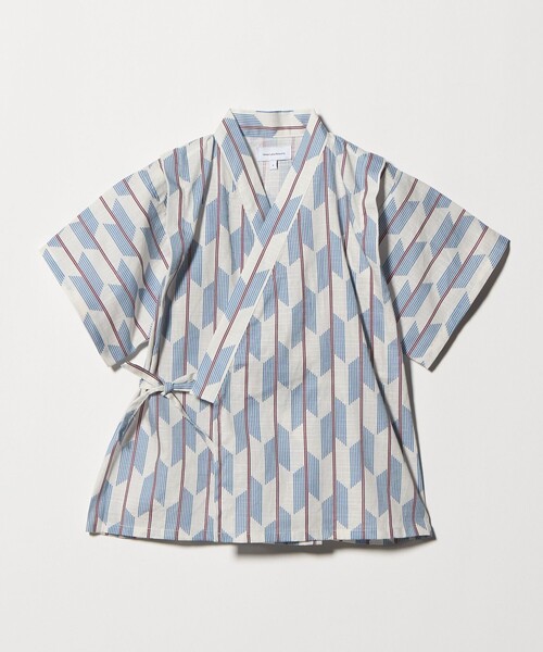 green label relaxing(グリーンレーベルリラクシング)の「甚平 モダン ヤバネ / キッズ(浴衣・キッズ・オフホワイト/ダークグレー・M/L/S)」の17枚目の写真