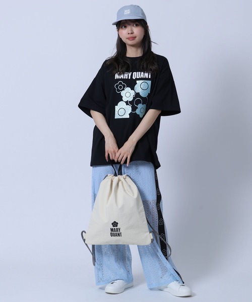 MARY QUANT(マリークワント)の「ロゴプリント ナップサック(バックパック/リュック・レディース・ブラック/アイボリー/ピンク・FREE)」の20枚目の写真