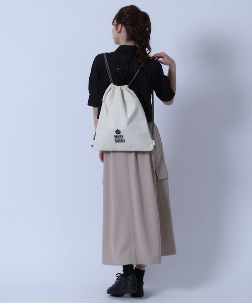 MARY QUANT(マリークワント)の「ロゴプリント ナップサック(バックパック/リュック・レディース・ブラック/アイボリー/ピンク・FREE)」の19枚目の写真