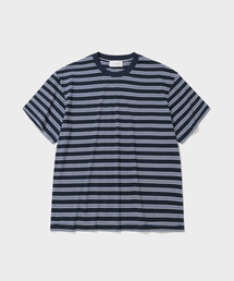 FINE STRIPE T-SHIRT (NAVY)