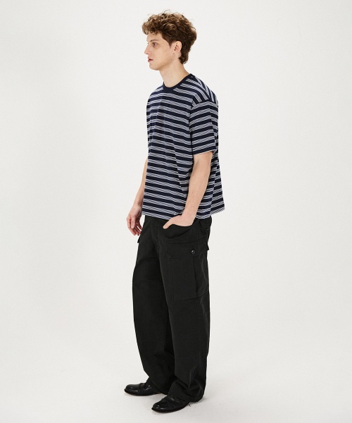 SHIRTER(シャーター)の「FINE STRIPE T-SHIRT (NAVY)(Tシャツ/カットソー・メンズ・その他・SMALL/MEDIUM/LARGE)」の5枚目の写真