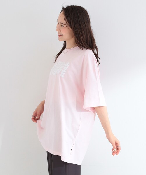 SHOO・LA・RUE（シューラルー）の「【ひんやり】ゆるっと体型カバー BIGアソートTシャツ（Tシャツ/カットソー・レディース・ピンク系3/ネイビー系3/チャコールグレー/ベージュ系・00）」の16枚目の写真