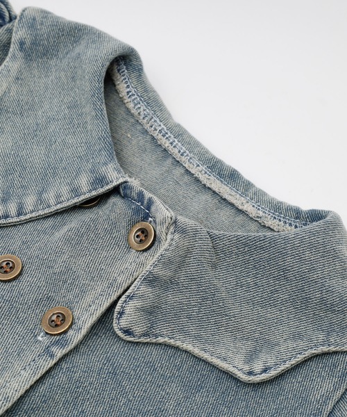 URBAN CHERRY(アーバンチェリー)の「【2点セット】デニムスカラップカラートップス+プリーツスカート(その他トップス・キッズ・ブルー・140cm/130cm/120cm/110cm)」の19枚目の写真