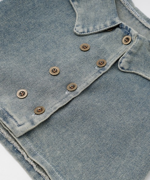 URBAN CHERRY(アーバンチェリー)の「【2点セット】デニムスカラップカラートップス+プリーツスカート(その他トップス・キッズ・ブルー・140cm/130cm/120cm/110cm)」の20枚目の写真