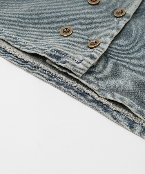 URBAN CHERRY(アーバンチェリー)の「【2点セット】デニムスカラップカラートップス+プリーツスカート(その他トップス・キッズ・ブルー・140cm/130cm/120cm/110cm)」の21枚目の写真