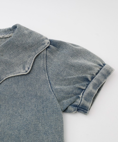 URBAN CHERRY(アーバンチェリー)の「【2点セット】デニムスカラップカラートップス+プリーツスカート(その他トップス・キッズ・ブルー・140cm/130cm/120cm/110cm)」の22枚目の写真