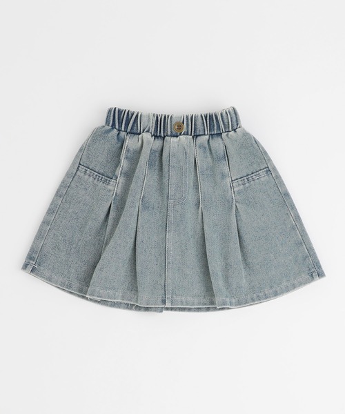 URBAN CHERRY(アーバンチェリー)の「【2点セット】デニムスカラップカラートップス+プリーツスカート(その他トップス・キッズ・ブルー・140cm/130cm/120cm/110cm)」の4枚目の写真