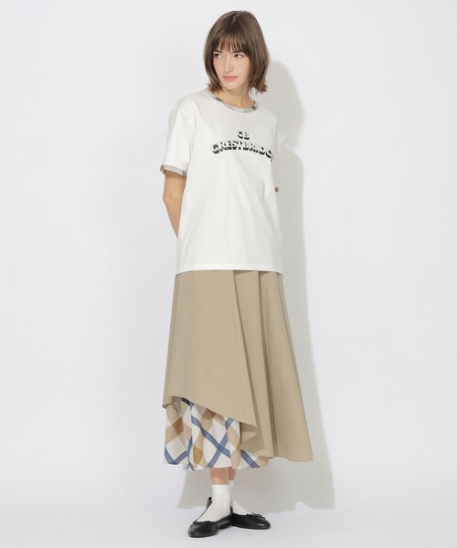 BLUE LABEL CRESTBRIDGE(ブルーレーベルクレストブリッジ)の「ロゴリンガーT(Tシャツ/カットソー・レディース・オフホワイト・1/2)」の4枚目の写真