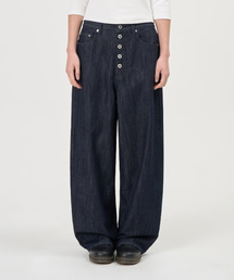 Button Raw Denim Pants (Raw Indigo)