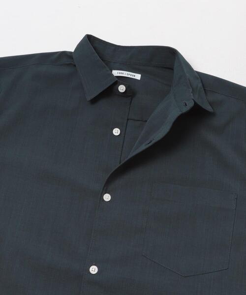 FORK&SPOON（フォークアンドスプーン）の「FORK&SPOON　TEC LINENシャツ（シャツ/ブラウス・メンズ・ブラック/ライトグレー/ブルー系その他・4/5）」の6枚目の写真