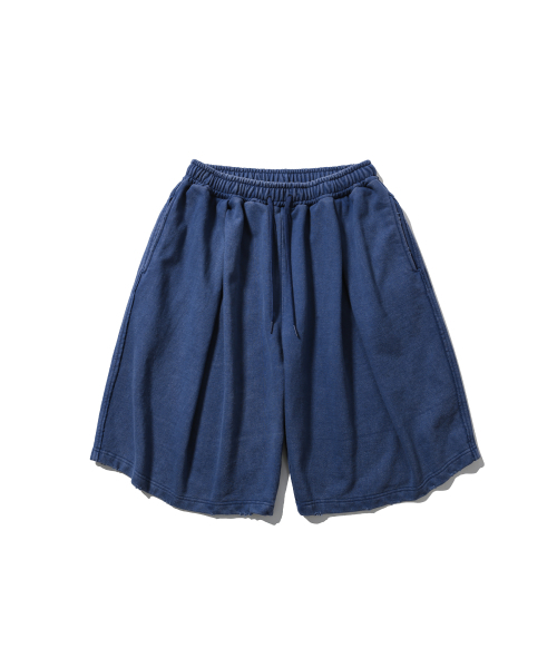 セール】Cross Pleated Sweat Shorts - Washed Blue（その他パンツ