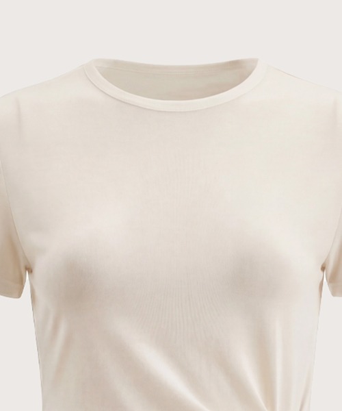 kiehtova(キエトヴァ)の「【kiehtova】KNOT LINE TOPS/ノット ライン トップス KTWR70 ※(Tシャツ/カットソー・レディース・グリーン/オフホワイト/ブラック・FREE)」の12枚目の写真
