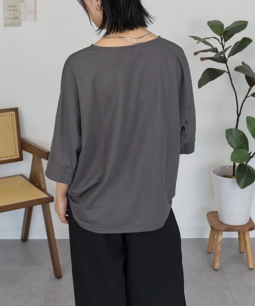 RCD(アールシーディー)の「接触冷感ピケコクーンプルオーバー(Tシャツ/カットソー・レディース・ブルー/チャコール/ブラック/グリーン・L/M)」の8枚目の写真