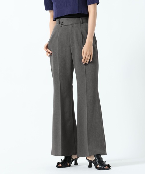 PAGEBOY（ページボーイ）の「ウエストデザインフレアパンツ（スラックス・レディース・ブラック/チャコールグレー・SMALL/MEDIUM）」の22枚目の写真