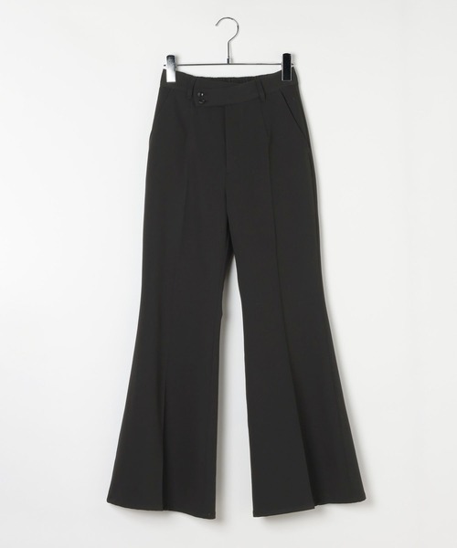 PAGEBOY（ページボーイ）の「ウエストデザインフレアパンツ（スラックス・レディース・ブラック/チャコールグレー・SMALL/MEDIUM）」の12枚目の写真