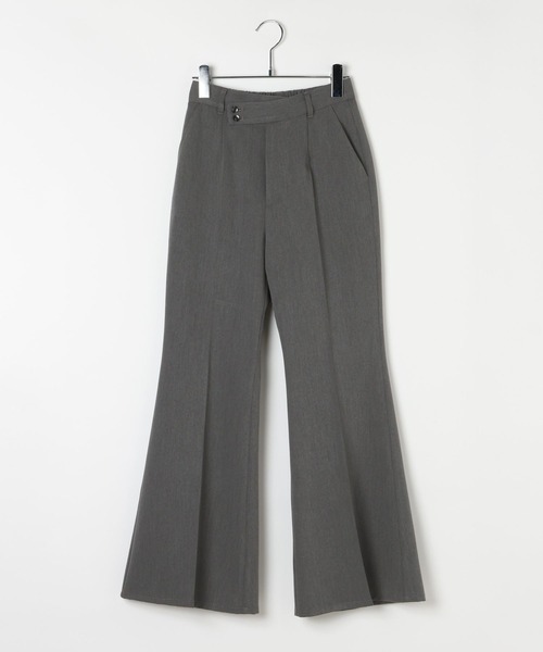 PAGEBOY（ページボーイ）の「ウエストデザインフレアパンツ（スラックス・レディース・ブラック/チャコールグレー・SMALL/MEDIUM）」の8枚目の写真