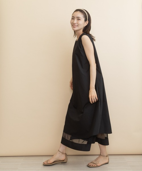 lodie(ロディ)の「裾シアーチュールワンピース(ワンピース・レディース・カーキ/ブラック・FREE)」の12枚目の写真