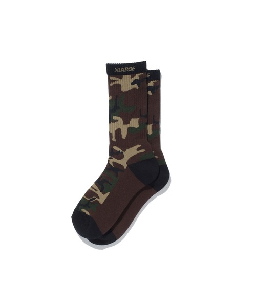XLARGE(エクストララージ)の「JACQUARD CAMO SOCKS(ソックス/靴下・メンズ・グリーン/ブラック・ONE SIZE)」の2枚目の写真