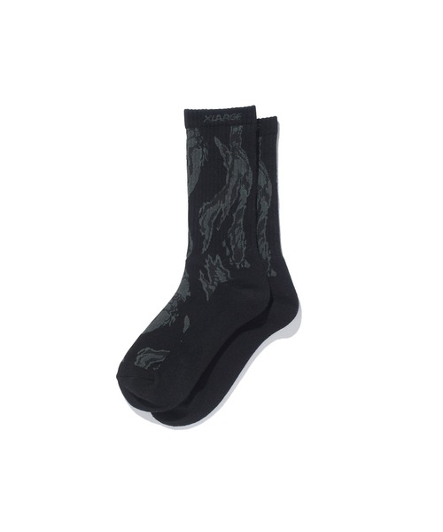 XLARGE(エクストララージ)の「JACQUARD CAMO SOCKS(ソックス/靴下・メンズ・グリーン/ブラック・ONE SIZE)」の1枚目の写真