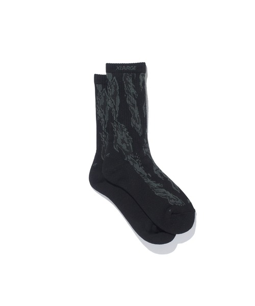 XLARGE(エクストララージ)の「JACQUARD CAMO SOCKS(ソックス/靴下・メンズ・グリーン/ブラック・ONE SIZE)」の3枚目の写真