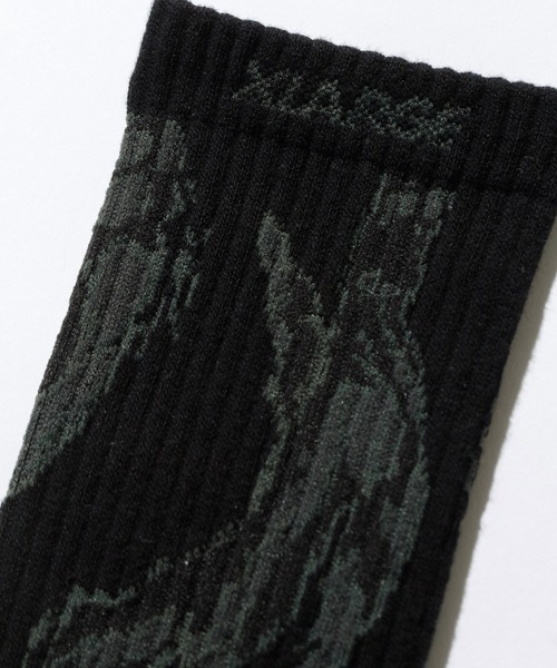 XLARGE(エクストララージ)の「JACQUARD CAMO SOCKS(ソックス/靴下・メンズ・グリーン/ブラック・ONE SIZE)」の4枚目の写真