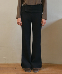 Waist wrap slim boots cut pants_Black(O25-PT10)